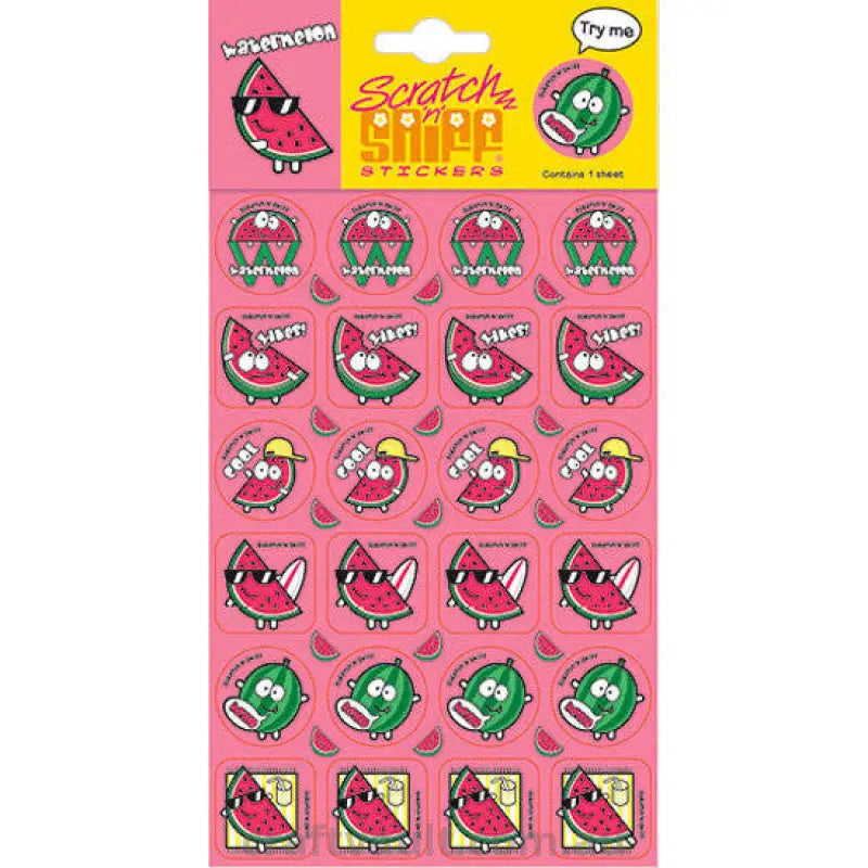 Scratch N Sniff Stickers - Watermelon Scented