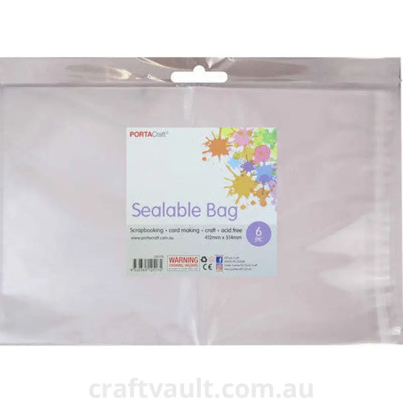 Sealable Bags 412x514mm 6pk