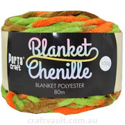 SECONDS Chenille Blanket Yarn 80m 12ply Peas & Carrots