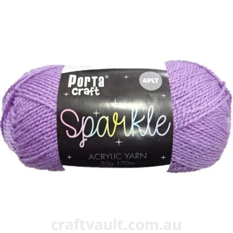 Sparkle Acryl Yarn 50g 170m 4ply Purple