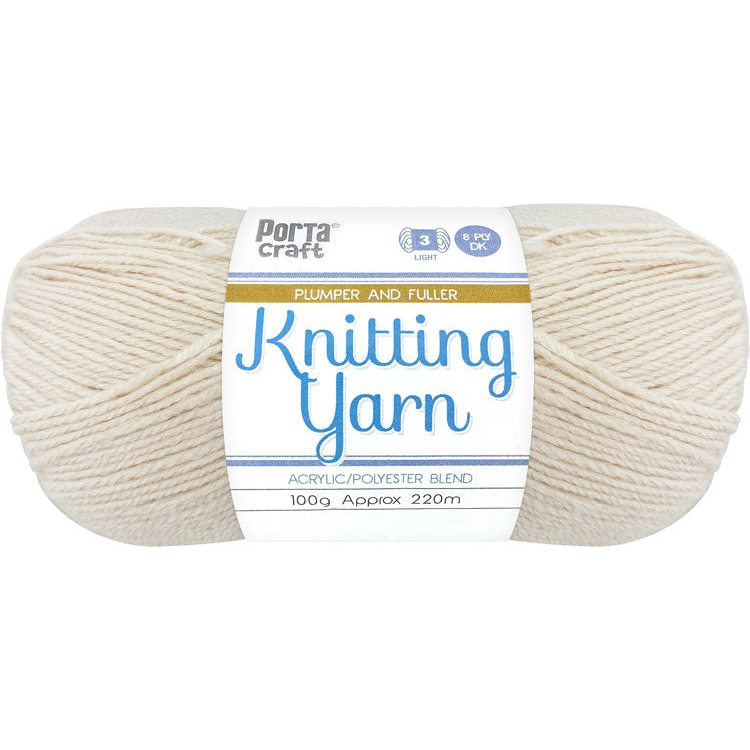 Knitting Yarn 100g 220m 8ply Solid Fairy Floss