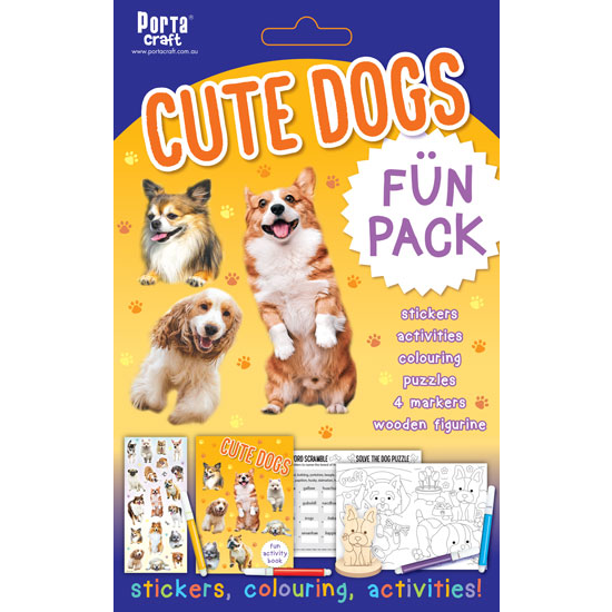 Dogs Kids Activity Fun Pack with Stickers, Colouring & Puzzles