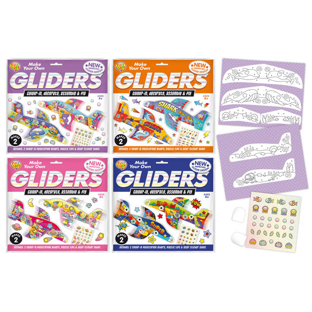 Make Your Own Plane Gliders Craft Kit 4 Pack