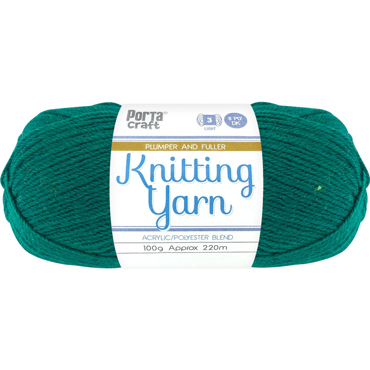 Knitting Yarn 100g 220m 8ply Solid Jungle