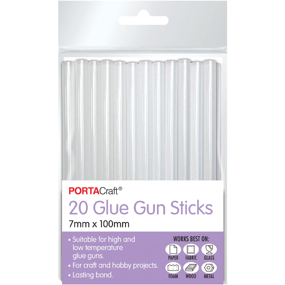 Hot Glue Sticks 7.2mm x 100mm 20 Pack