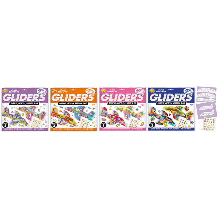 Make Your Own Plane Gliders Craft Kit 4 Pack