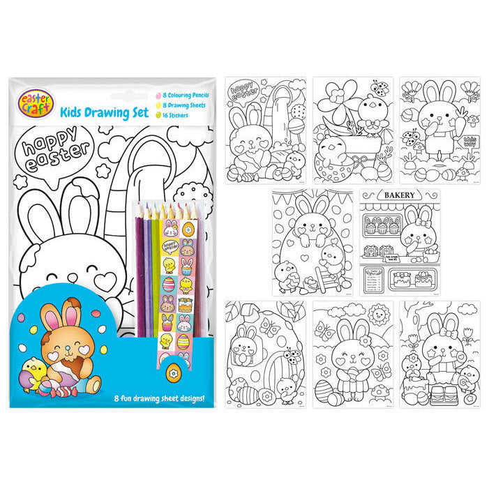 Easter Colouring In Set - 8 Sheets