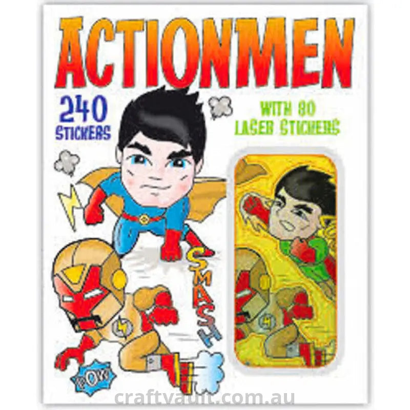 Sticker Books Actionmen 160 Stickers & 80 Laser Stickers