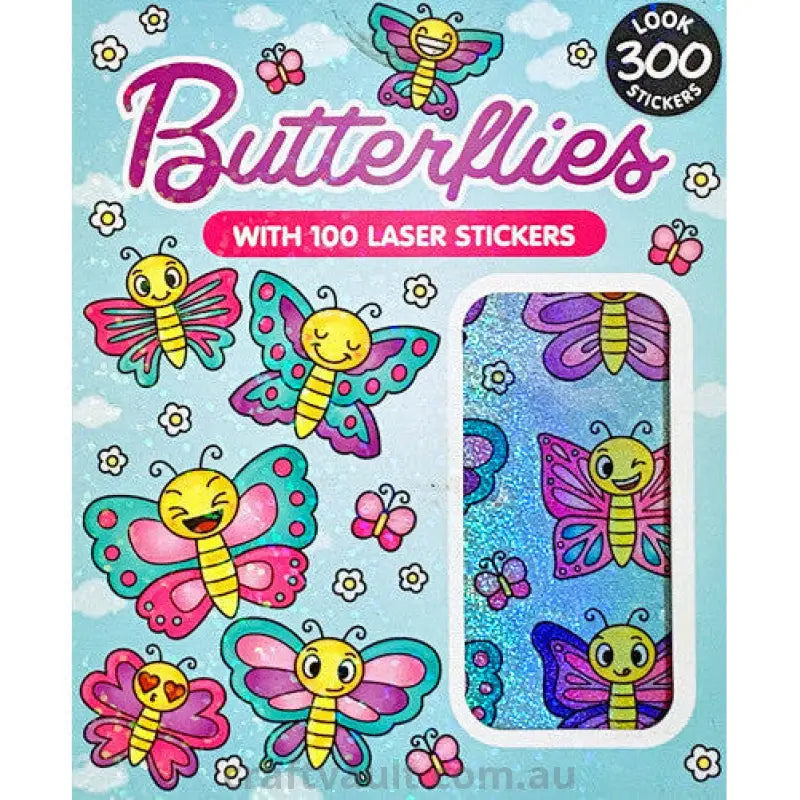 Sticker Books Butterflies 200 Stickers & 100 Laser Stickers