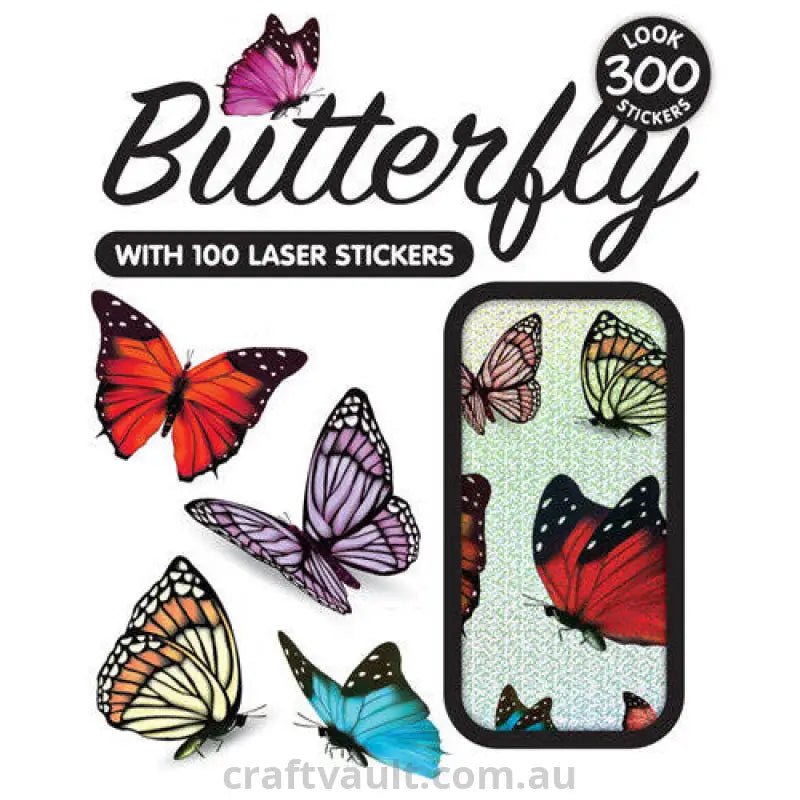 Sticker Books Butterfly 200 Stickers & 100 Laser Stickers