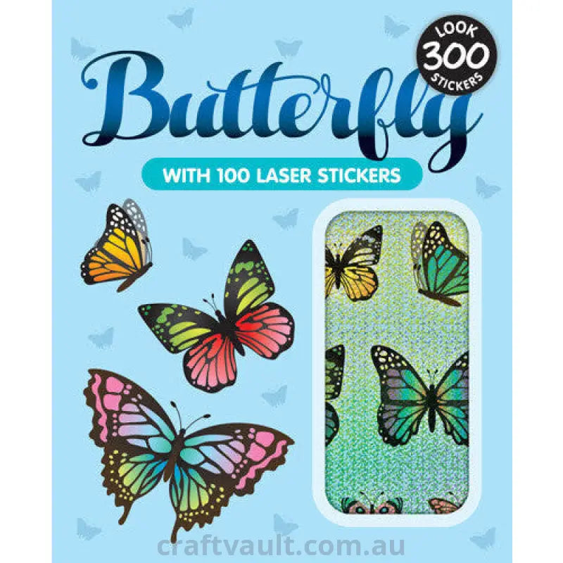 Sticker Books Butterfly 200 Stickers & 100 Laser Stickers