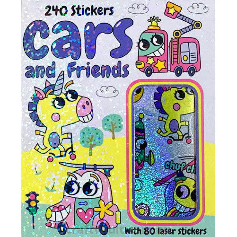 Sticker Books Cars & Friends 160 Stickers & 80 Laser Stickers