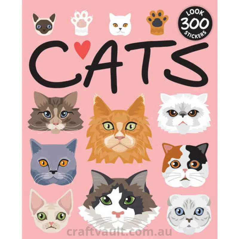 Sticker Books Cats 300 Stickers