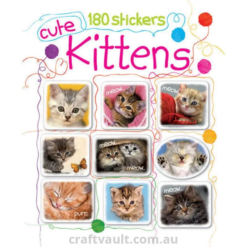 Sticker Books Cute Kittens 180 Stickers