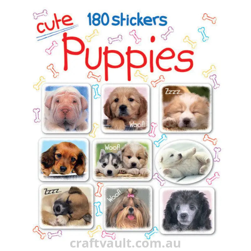 Sticker Books Cute Puppies 180 Stickers
