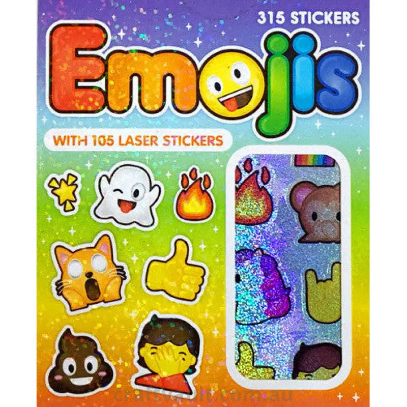 Sticker Books Emojis 210 Stickers & 105 Laser Stickers
