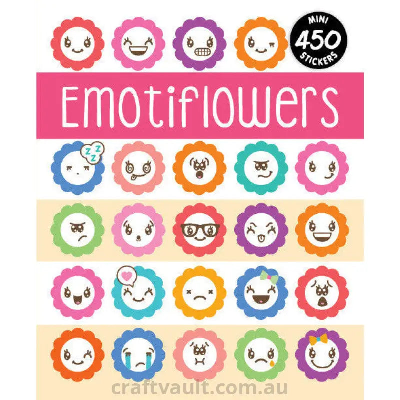 Sticker Books Emoti Flowers 450 Mini Stickers