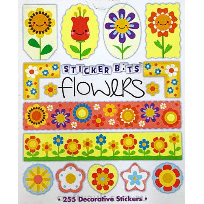 Sticker Books Flowers 255 Stickers