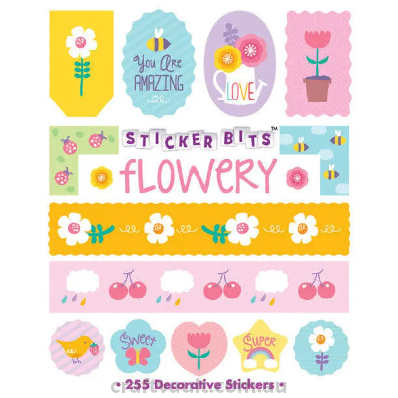 Sticker Books Flowery 255 Stickers