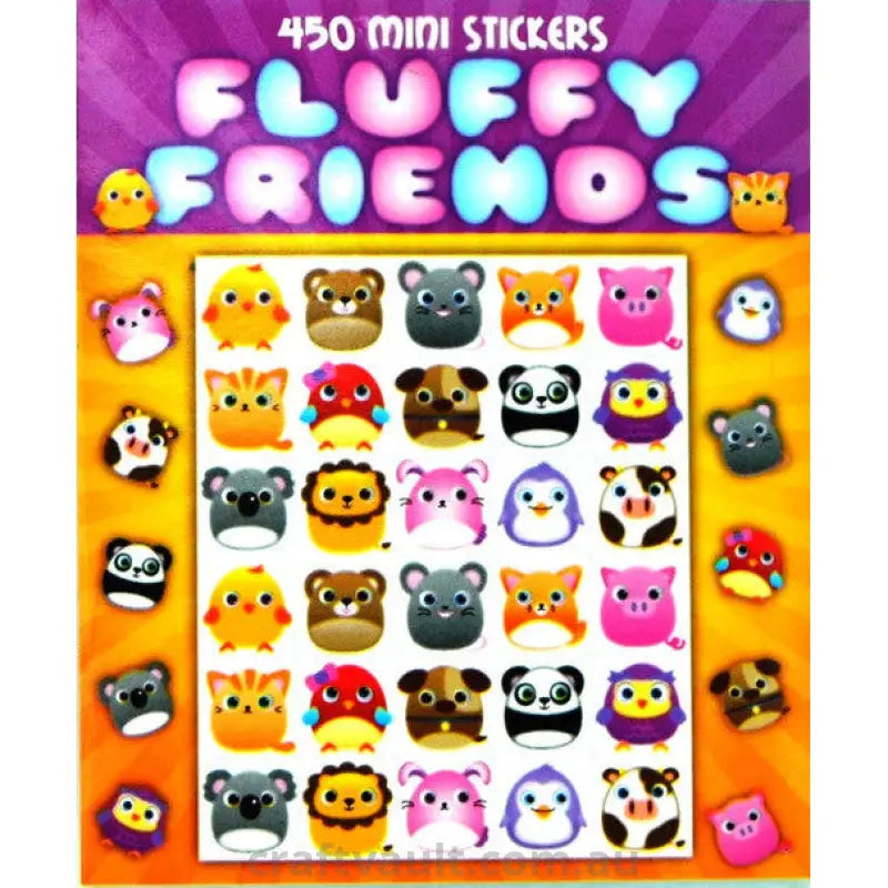 Sticker Books Fluffy Friends 450 Mini Stickers