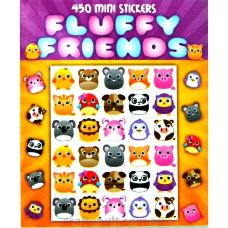 Sticker Books Fluffy Friends 450 Mini Stickers