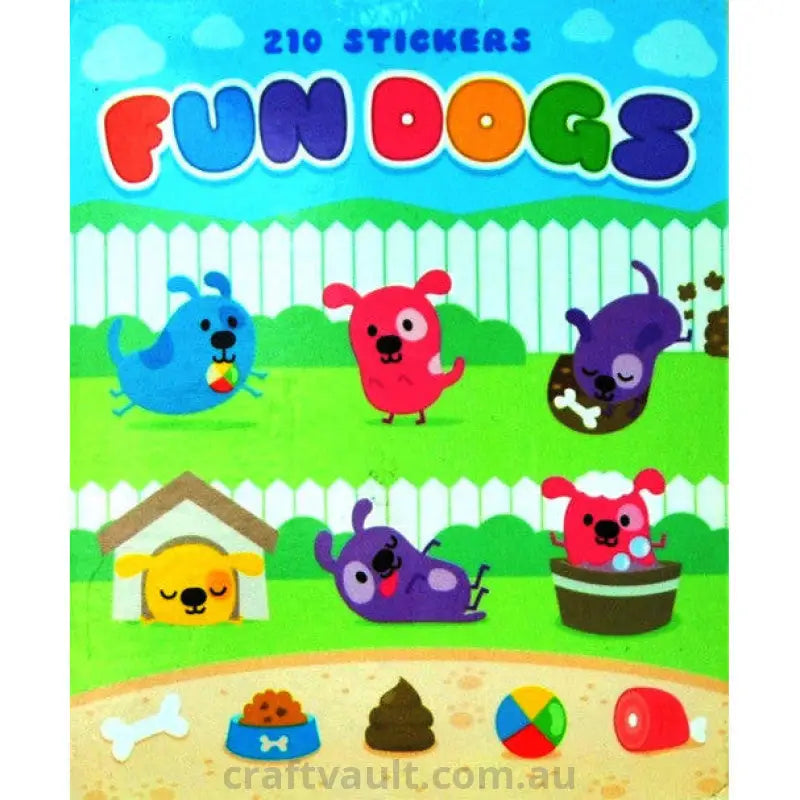 Sticker Books Fun Dogs 210 Stickers