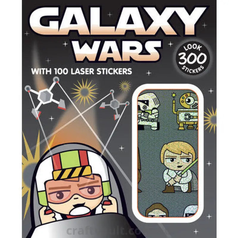 Sticker Books Galaxy Wars 200 Stickers & 100 Laser Stickers