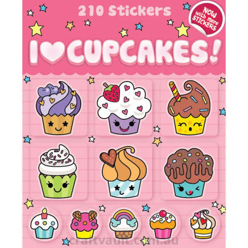 Sticker Books I Love Cupcakes 210 Stickers