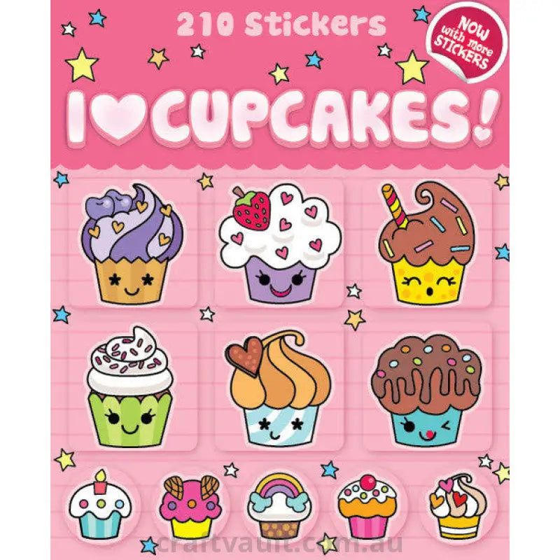 Sticker Books I Love Cupcakes 210 Stickers