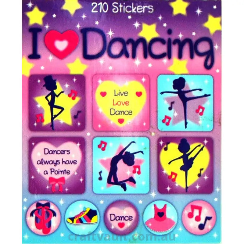Sticker Books I Love Dancing 210 Stickers