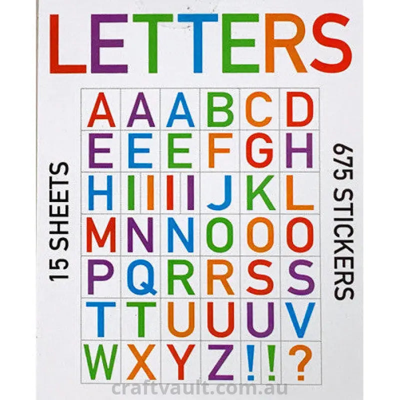 Sticker Books Letters 675 Stickers