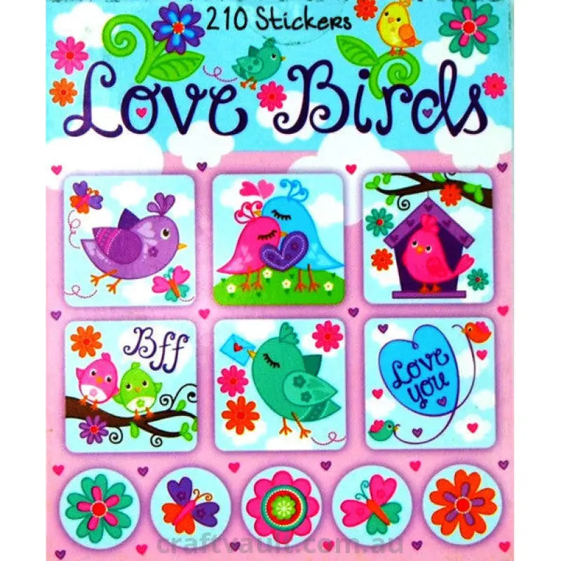Sticker Books Love Birds 210 Stickers