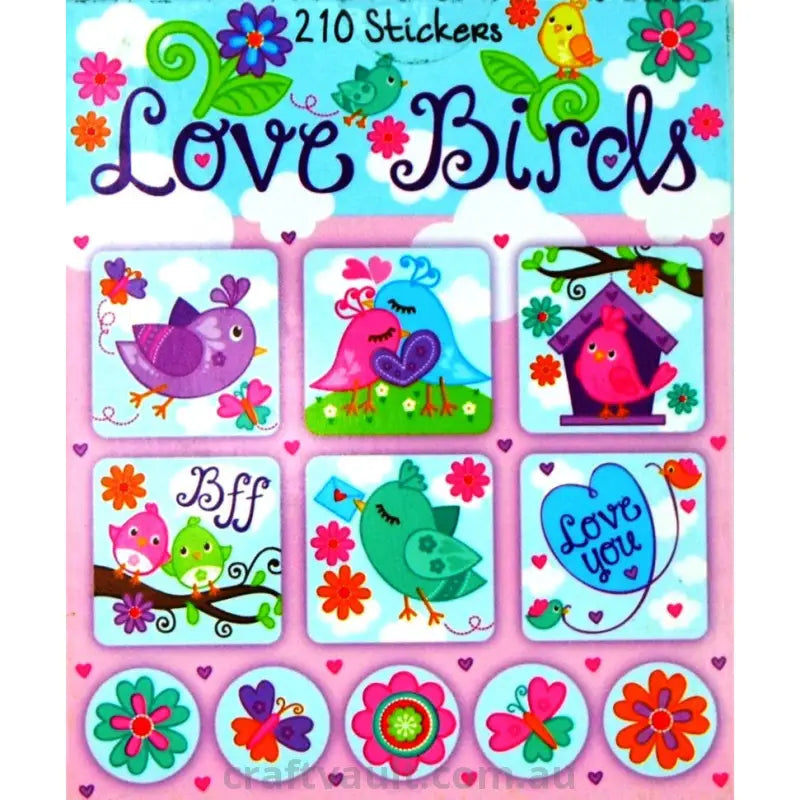 Sticker Books Love Birds 210 Stickers