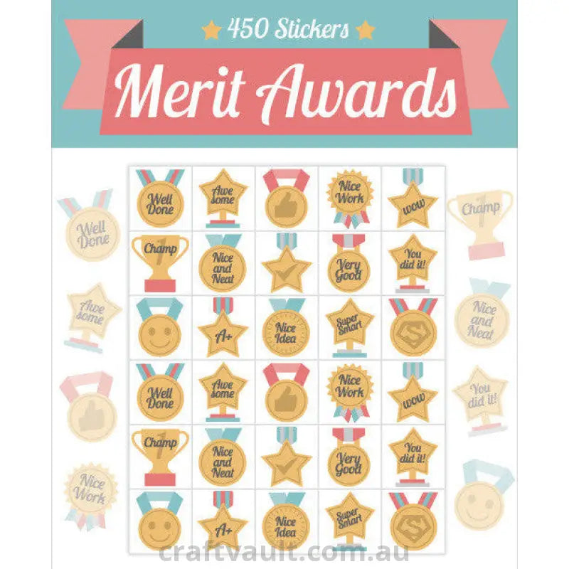 Sticker Books Merit Awards 450 Mini Stickers