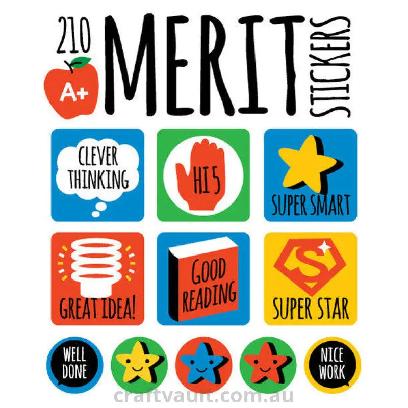 Sticker Books Merit Stickers 210 Stickers