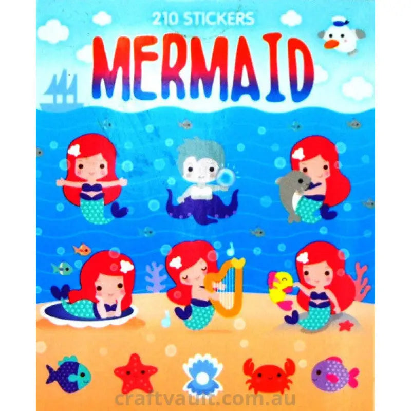 Sticker Books Mermaid 210 Stickers