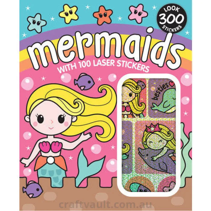 Sticker Books Mermaids 200 Stickers & 100 Laser Stickers