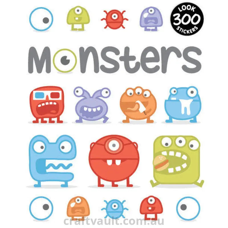 Sticker Books Monsters 300 Stickers