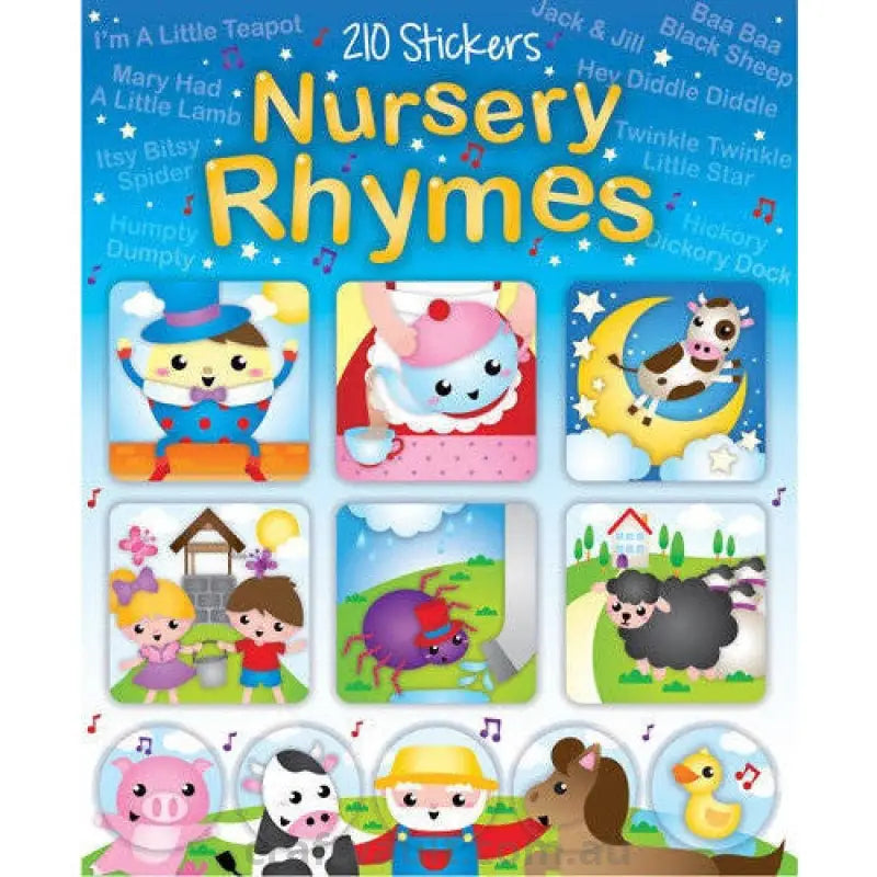 Sticker Books Nursery Rhymes 210 Stickers