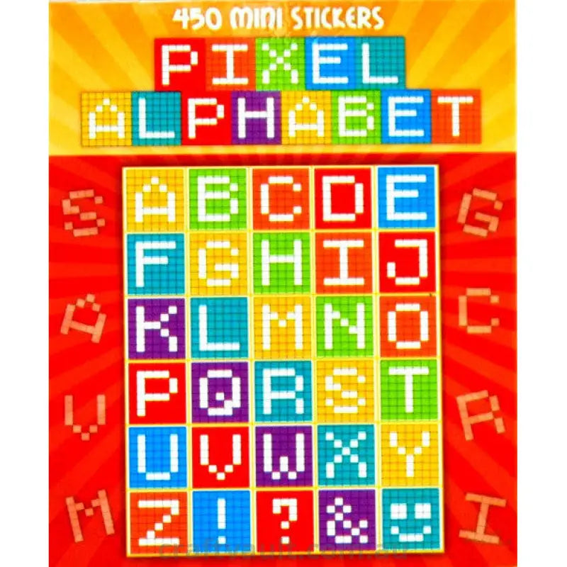 Sticker Books Pixel Alphabet 450 Mini Stickers