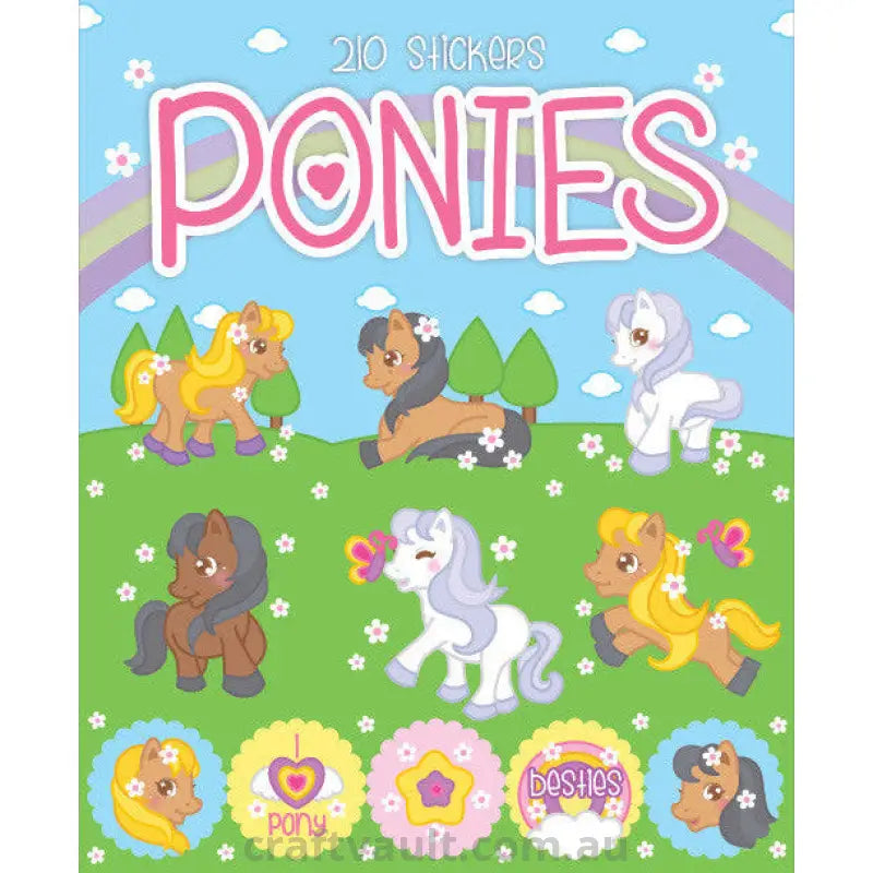 Sticker Books Ponies 210 Stickers
