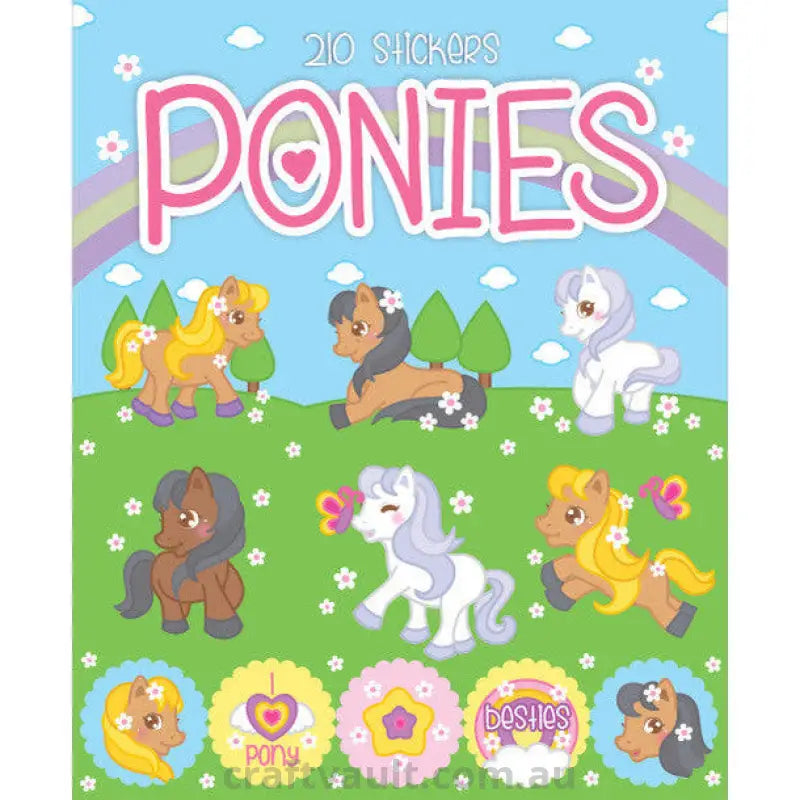 Sticker Books Ponies 210 Stickers