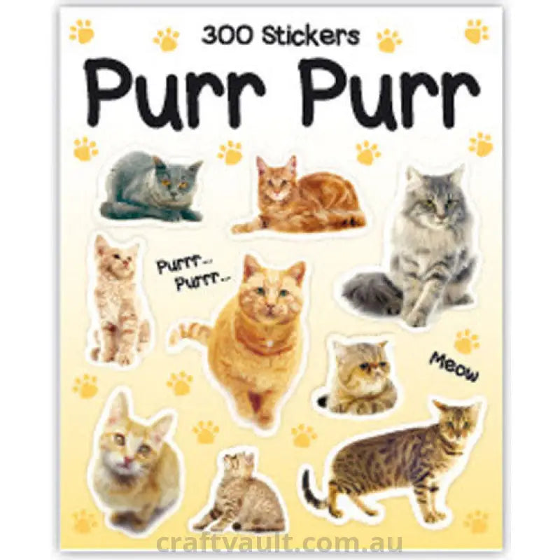 Sticker Books Purr Purr / Cute Cats 300 Stickers