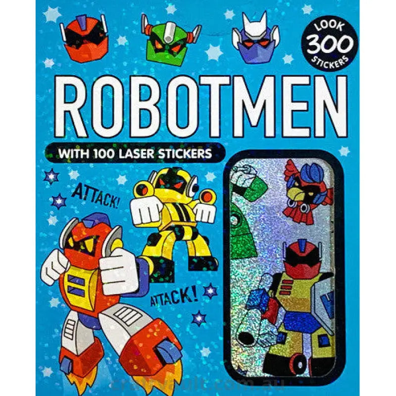 Sticker Books Robot Men 200 Stickers & 100 Laser Stickers