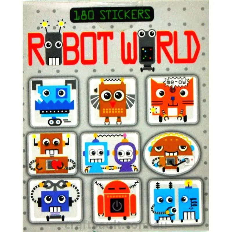 Sticker Books Robot World 180 Stickers
