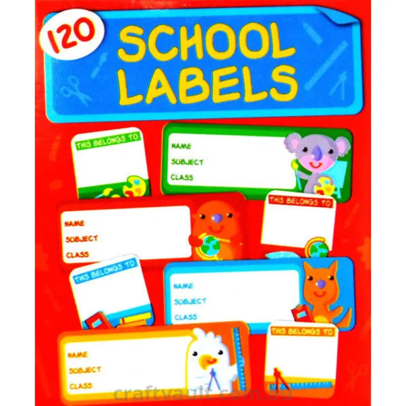 Sticker Books School Labels 120 Stickers