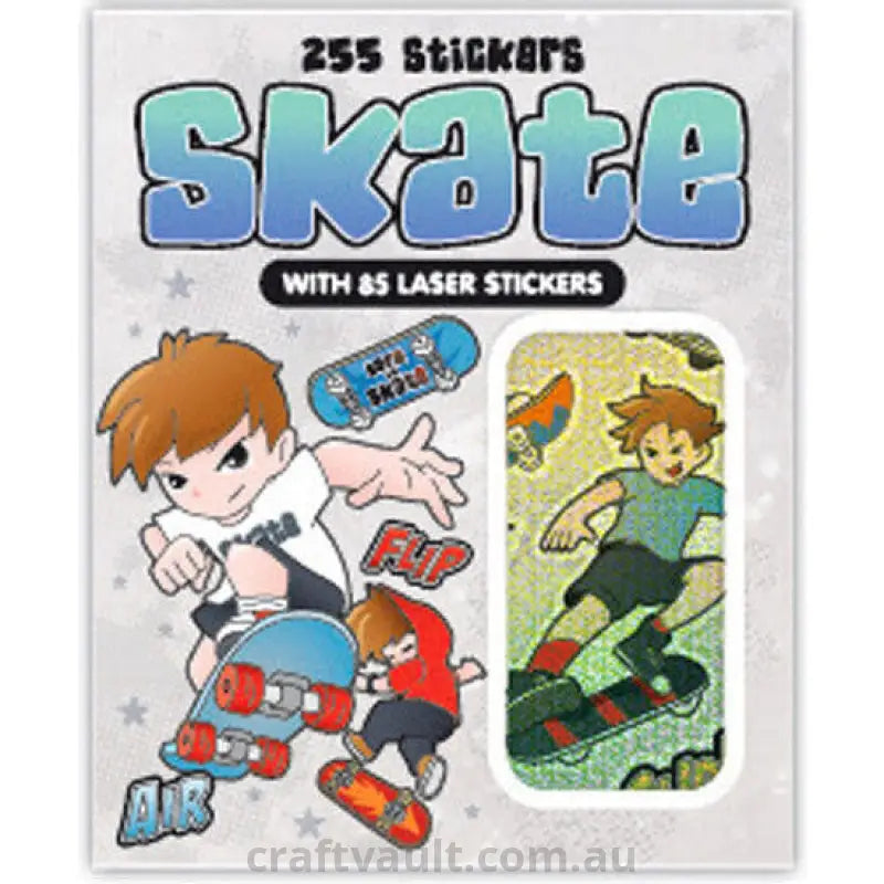 Sticker Books Skate 170 Stickers & 85 Laser Stickers