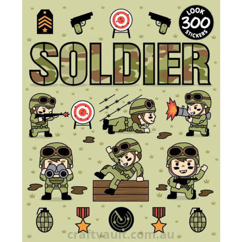 Sticker Books Soldier 300 Stickers