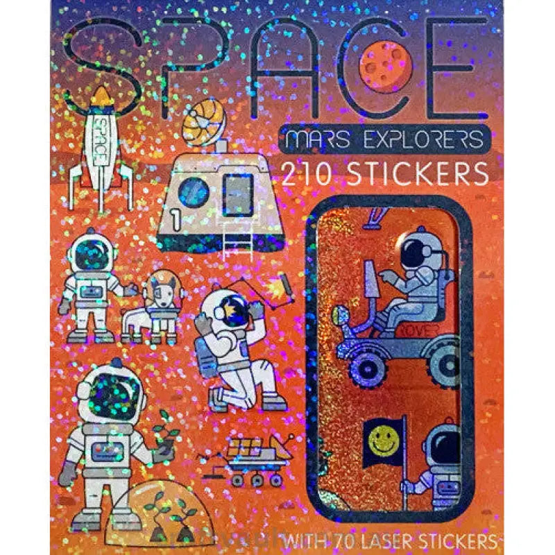 Sticker Books Space Mars Explorers 140 Stickers & 70 Laser Stickers ...