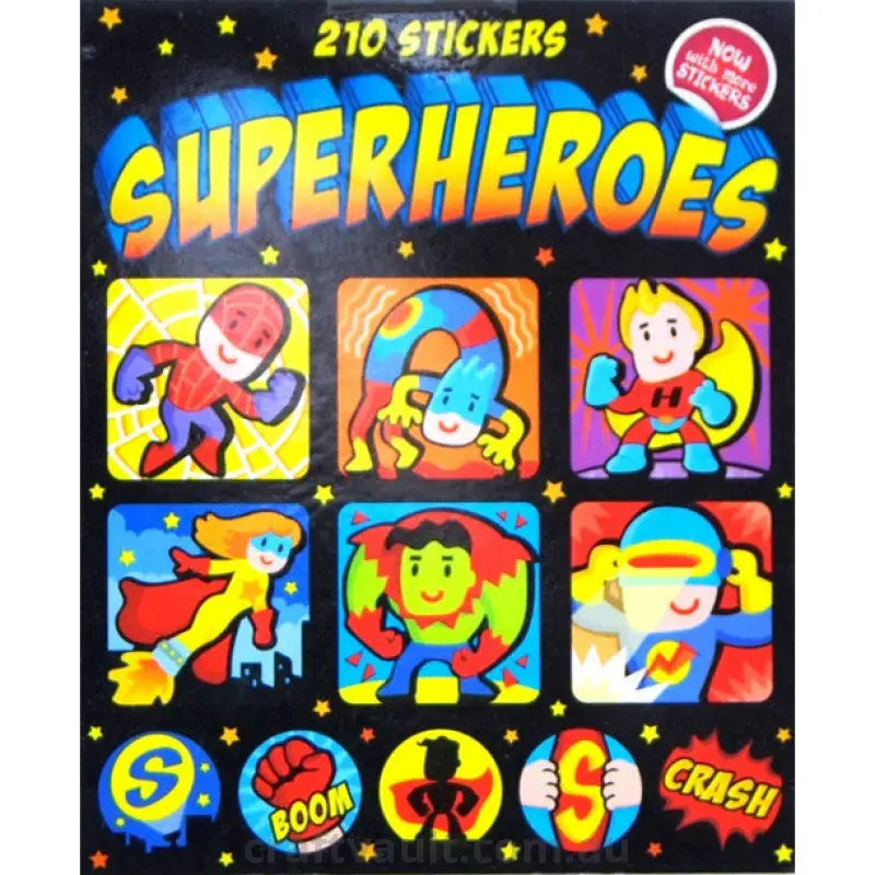 Sticker Books Superheroes 210 Stickers